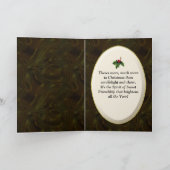 宝石で飾られたクリスマスツリー シーズンカード (内部)