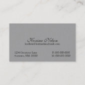 宝石で飾られたグラムビジネスカード、シルバー 名刺 (裏面)