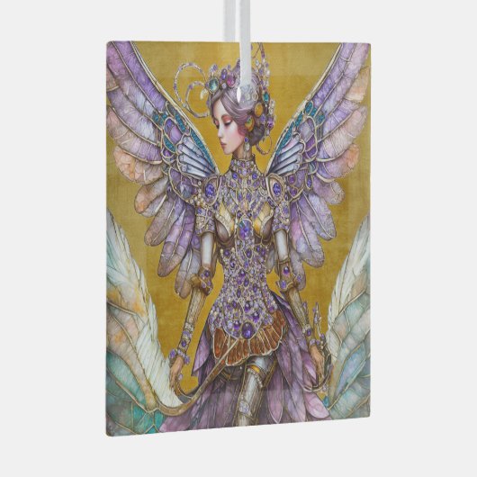 宝石で飾られたシュガープラムの妖精 ガラスオーナメント (正面右)