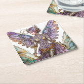 宝石で飾られたシュガープラムの妖精 スクエアペーパーコースター (アングル)