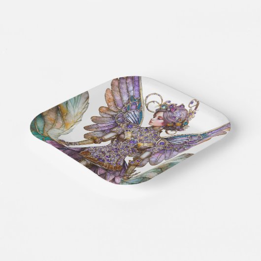 宝石で飾られたシュガープラムの妖精 ペーパープレート (傾斜あり)