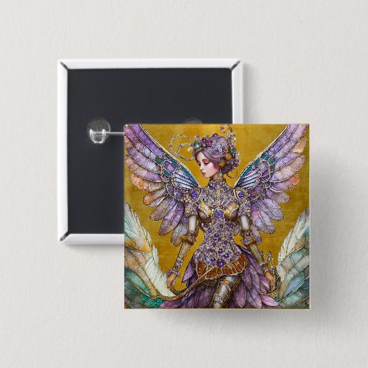 宝石で飾られたシュガープラムの妖精 缶バッジ (正面&裏面)