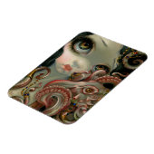 "宝石で飾られたタコ"フレックス磁石 マグネット (左側)