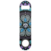 宝石で飾られたダイヤモンドのハートの爆発 スピード栓抜き (裏面)