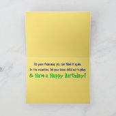 宝石で飾られたデイジー(誕生日カード) カード (内部)