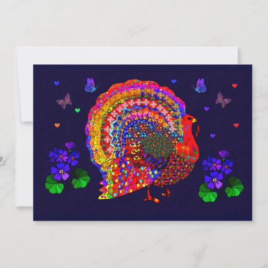 宝石で飾られたトルコ 招待状 (正面)