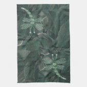 宝石で飾られたトンボ キッチンタオル (縦)