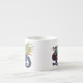 宝石で飾られたドラゴン エスプレッソカップ (正面)