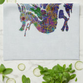 宝石で飾られたドラゴン キッチンタオル (折り畳み)