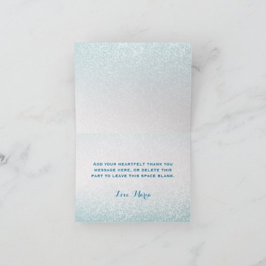 宝石で飾られたハートはメッセージカード感謝していしています サンキューカード (内部)