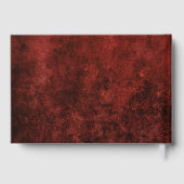 宝石で飾られたバラ |ヴィンテージクリムゾンレッドジェムグランジ ゲストブック (裏面)