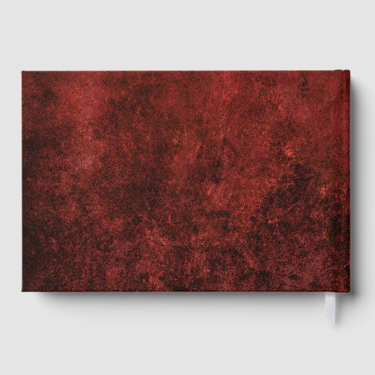 宝石で飾られたバラ |ヴィンテージクリムゾンレッドジェムグランジ ゲストブック (裏面)