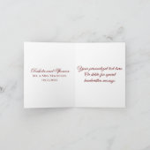 宝石で飾られたバラ |ヴィンテージクリムゾンレッドジェムグランジ サンキューカード (内部)