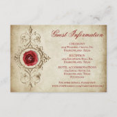 宝石で飾られたバラ |ヴィンテージクリムングランジクゲスト詳細 エンクロージャーカード (正面)