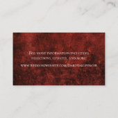 宝石で飾られたバラ |ヴィンテージグランジクリムゾンレッド エンクロージャーカード (裏面)