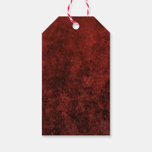 宝石で飾られたバラ |ヴィンテージグランジクリムゾン ギフトタグ (裏面)