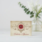 宝石で飾られたバラ |深紅グランジ希望ウェル エンクロージャーカード (スタンド正面)