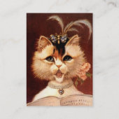 宝石で飾られたビクトリアンなパーラーCAT CALLING/CONTACT CRD 名刺 (裏面)