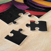 宝石で飾られたマネを持つ類人猿顔 ジグソーパズル (側面)