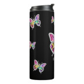 宝石で飾られたレインボークリスタル蝶 タンブラー (回転左)