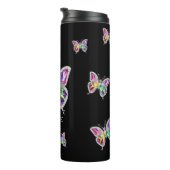 宝石で飾られたレインボークリスタル蝶 タンブラー (回転右)