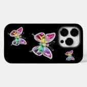 宝石で飾られたレインボークリスタル蝶 Case-Mate iPhoneケース (裏面 (横))