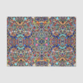 宝石で飾られた万華鏡のように千変万化するパターン#1のティッシュペーパー 薄葉紙 (正面)