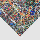 宝石で飾られた万華鏡のように千変万化するパターン#2のティッシュペーパー 薄葉紙 (詳細)