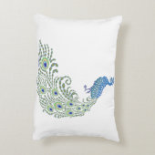 宝石で飾られた孔雀 アクセントクッション (裏面(縦))