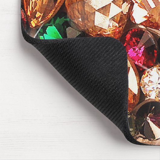 宝石で飾られた宝石の輝きの宝石色 マウスパッド (コーナー)