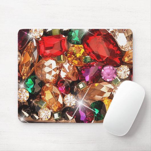 宝石で飾られた宝石の輝きの宝石色 マウスパッド (マウス)