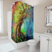 宝石で飾られた木 シャワーカーテン (インサイチュ)