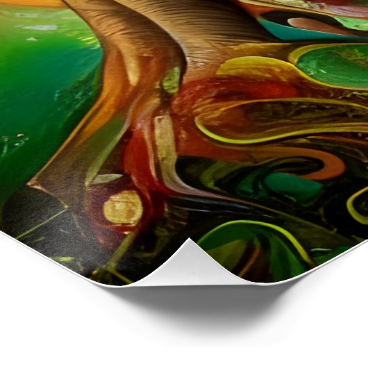 宝石で飾られた木 ポスター (コーナー)