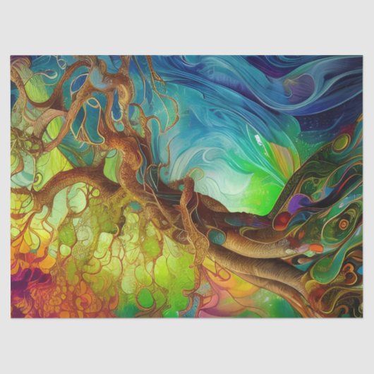 宝石で飾られた生命の木 薄葉紙 (正面)