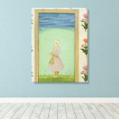 宝石で飾られた短剣を持つ少年の立ち上がり姿 キャンバスプリント (インサイチュ (ウッドフロア))