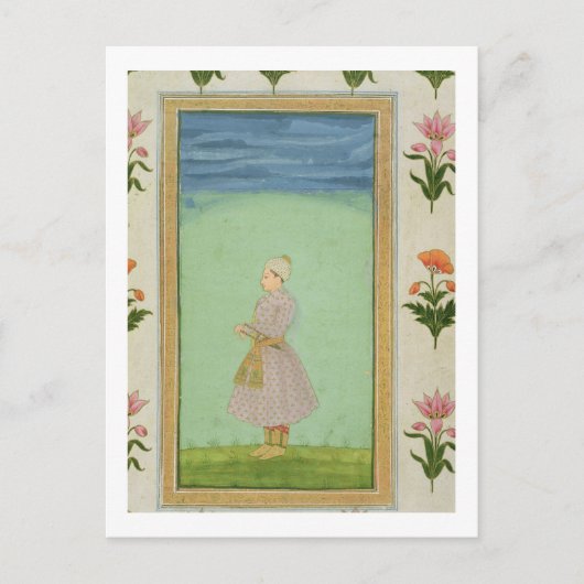 宝石で飾られた短剣を持つ少年の立ち上がり姿 ポストカード (正面)