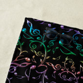 宝石で飾られた虹音楽はパターンビーチタオルに注意します ビーチタオル (インサイチュ)