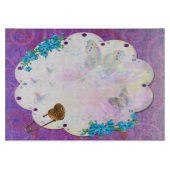 宝石で飾られた蝶の夢のシーン カッティングボード (正面)