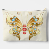 宝石で飾られた金ゴールド アクセサリーポーチ (裏面)