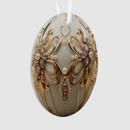 宝石で飾られた3d オーナメント (正面)