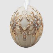 宝石で飾られた3d オーナメント (正面)