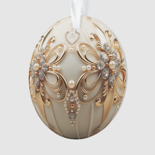 宝石で飾られた3d オーナメント (正面)