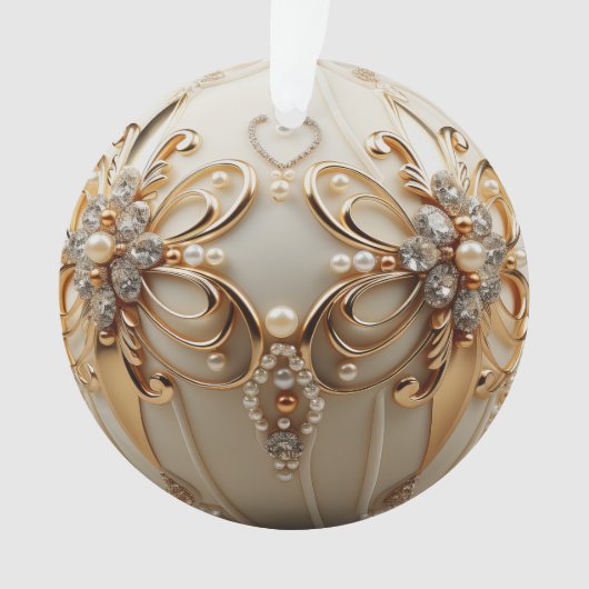 宝石で飾られた3d オーナメント (正面)