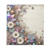 宝石で飾られた ノートパッド (正面)