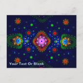 宝石で飾られた ポストカード (正面)