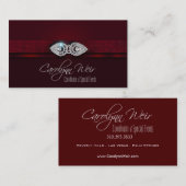 "宝石で飾られた" -魅力的でエレガントなイベントプランナー 名刺 (正面/裏面)