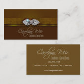 "宝石で飾られた" -魅力的でエレガントなイベントプランナー 名刺 (正面/裏面)