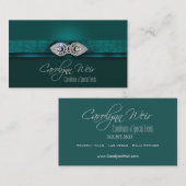 "宝石で飾られた" -魅力的でエレガントなイベントプランナー 名刺 (正面/裏面)