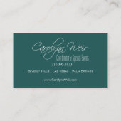 "宝石で飾られた" -魅力的でエレガントなイベントプランナー 名刺 (裏面)