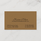 宝石で飾られたGlam名刺、金ゴールド 名刺 (裏面)